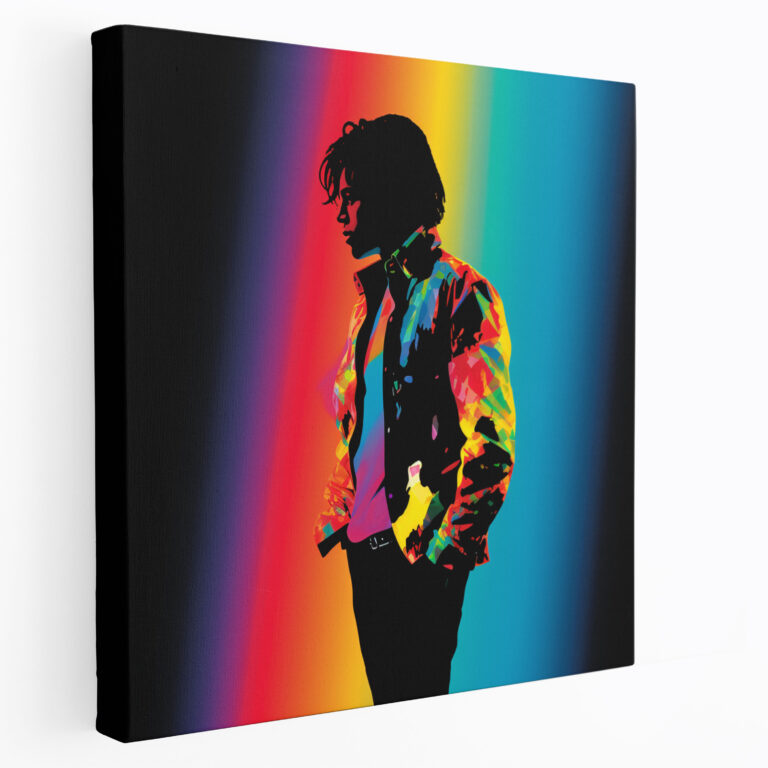 Micheal Jackson Canvas Print - Minimalist Silhouette - Micheal Jackson, Wall Decoration, Silhouette, Elegant