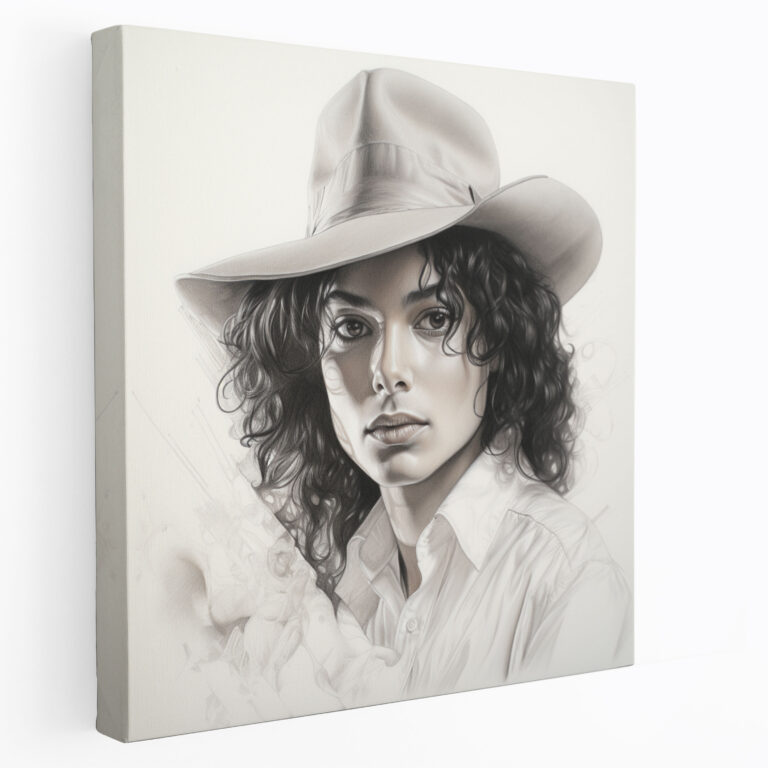 Micheal Jackson Wall Decoration - Pencil Sketch Portrait - Micheal Jackson, Micheal Jackson, Pencil Sketch, Home Decoration