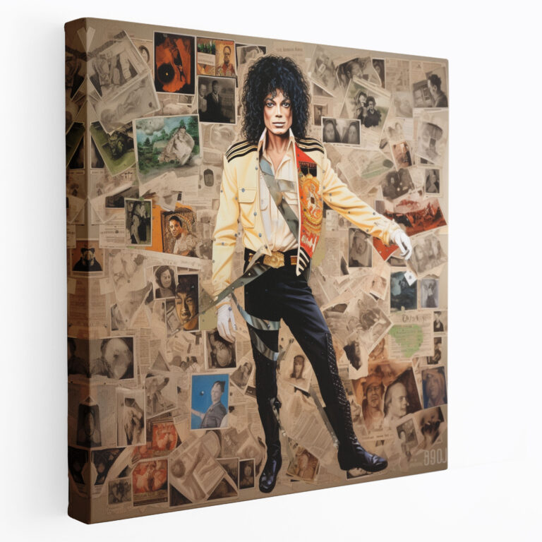 Micheal Jackson Canvas Print - Evolution Collage - Micheal Jackson, Iconic Images, Canvas Wall Art, Evolution