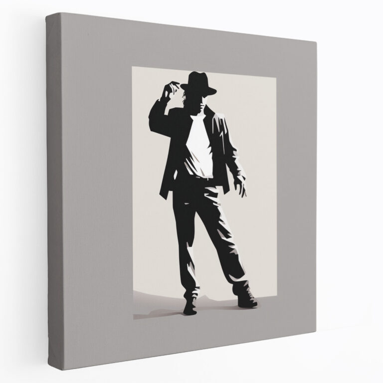 Michael Jackson Wall Decoration - Minimalist Silhouette - Micheal Jackson, Wall Art, Canvas Print, Minimalist Silhouette