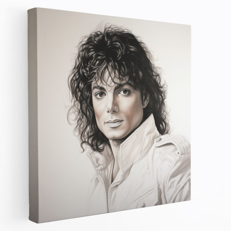 Micheal Jackson Wall Decoration - Detailed Sketch Canvas Print - Micheal Jackson, Canvas Print, Home Decoration, Sketch