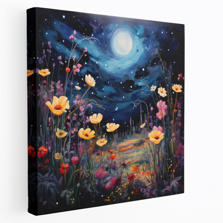 Midnight Garden Canvas Print - Midnight, Home Decoration, Canvas Wall Art, Midnight Garden