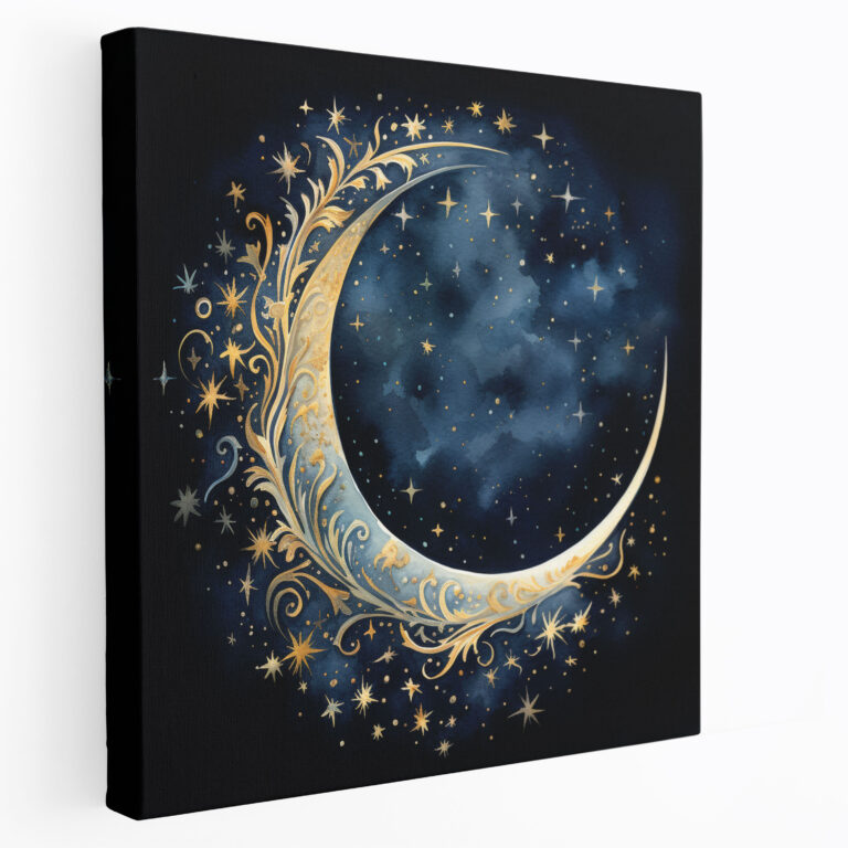 Celestial Midnight Sky Canvas Print - Midnight, Canvas, Canvas Print, Wall Decoration