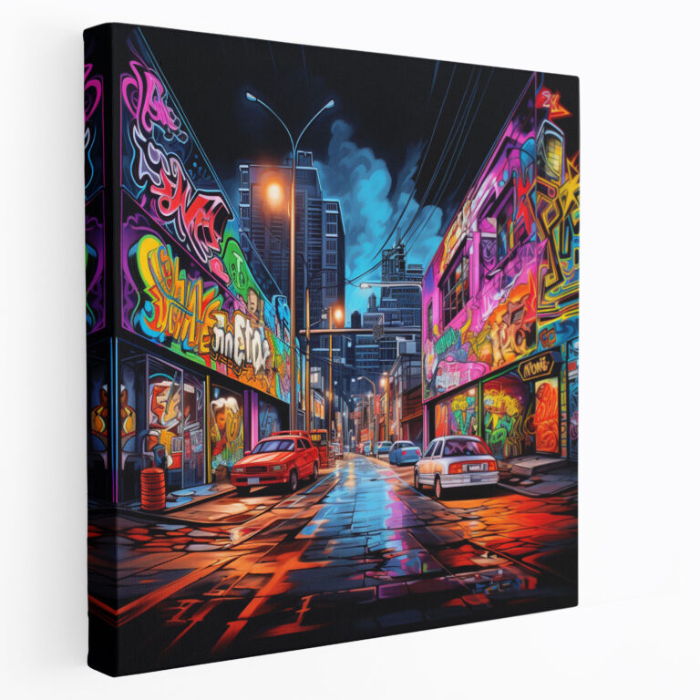 Midnight Graffiti Wall Art - Midnight, Canvas Wall Art, Energetic, Canvas