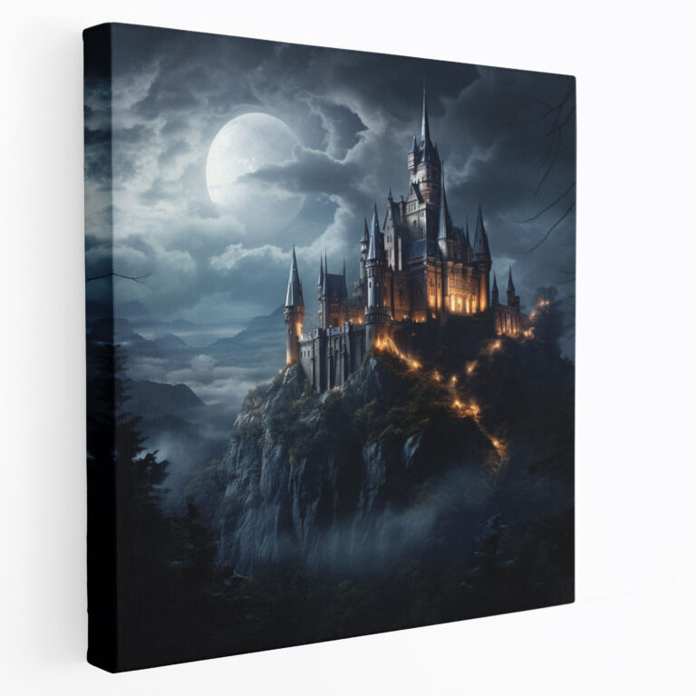 Midnight Castle Canvas Print - Midnight, Gothic, Grandeur, Canvas