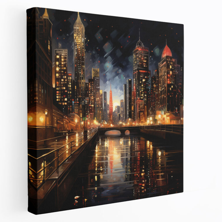 Midnight City Canvas Print - Midnight, Midnight, Lights, Canvas Print