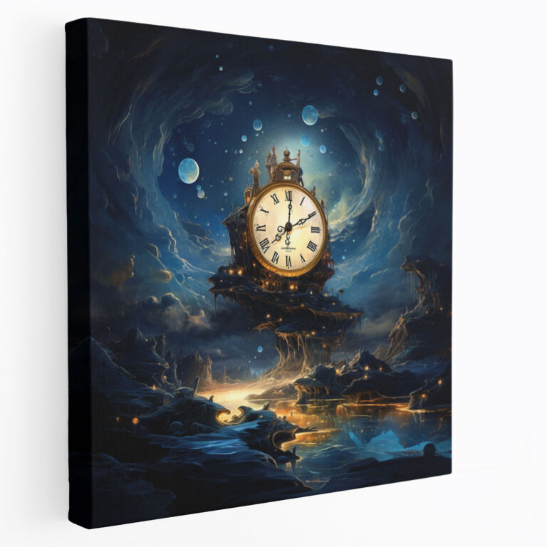 Melting Time Canvas Print - Midnight, Dreamlike, Unique, Creativity