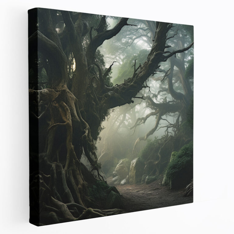 Mystical Middle Earth Forest Canvas Print - Middle Earth, Home Decoration, Mystical Forest, Ancient Trees