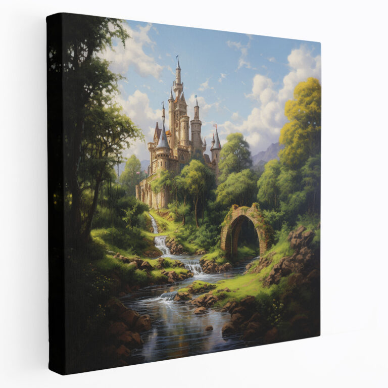 Middle Earth Canvas Print - Towering Castle - Middle Earth, Winding River, Towering Castle, Middle Earth