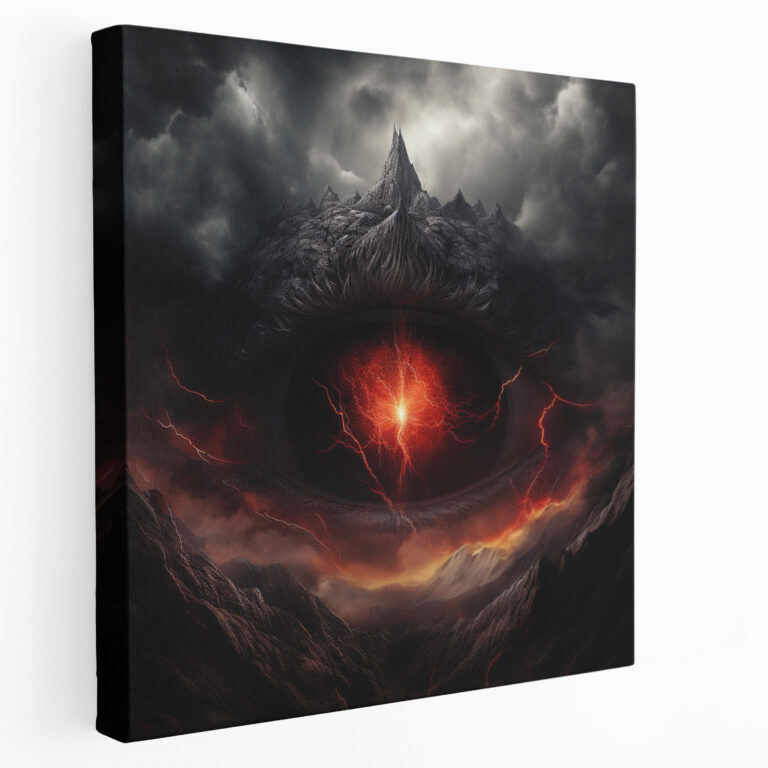 Middle Earth Canvas Print - Eye Of Sauron Digital Art - Middle Earth, Digital Illustration, Eye Of Sauron, Middle Earth