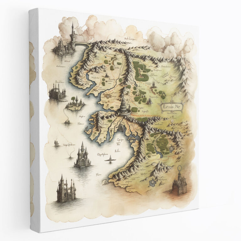 Middle Earth Wall Art - Detailed Map Of Middle Earth Ink Drawing - Middle Earth, Map Of Middle Earth, Rich Lore, Wall Art