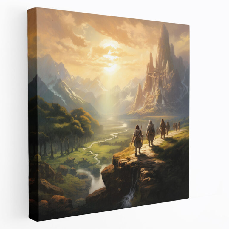 Middle Earth Canvas Print: Hobbits On An Adventure - Middle Earth, Hobbits, Middle Earth, Home Decoration