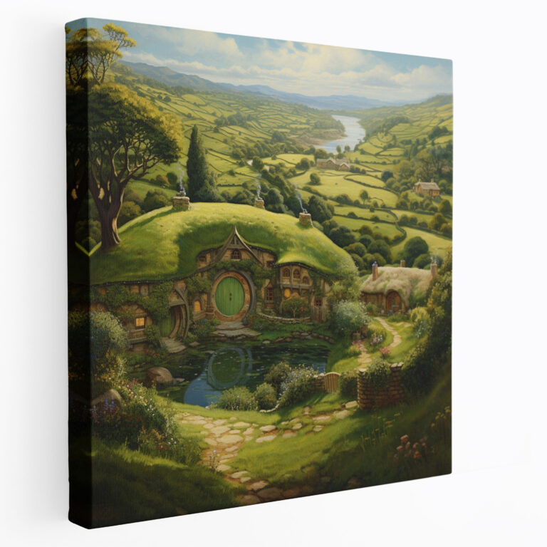 Middle Earth Shire Wall Decoration - Middle Earth, Cozy Atmosphere, Oil Painting, Canvas