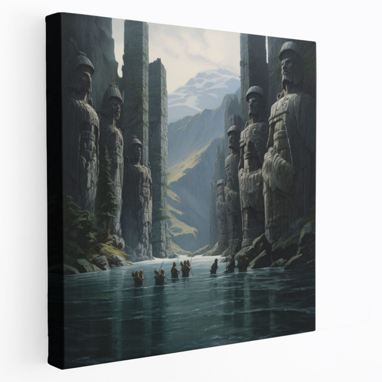Middle Earth Argonath Canvas Print - Middle Earth, Middle Earth, Canvas Print, Strength