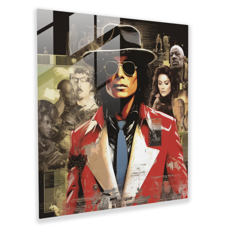 Micheal Jackson Glass Wall Art - Micheal Jackson, Glass Art, Modern Art, Contemporary Twist