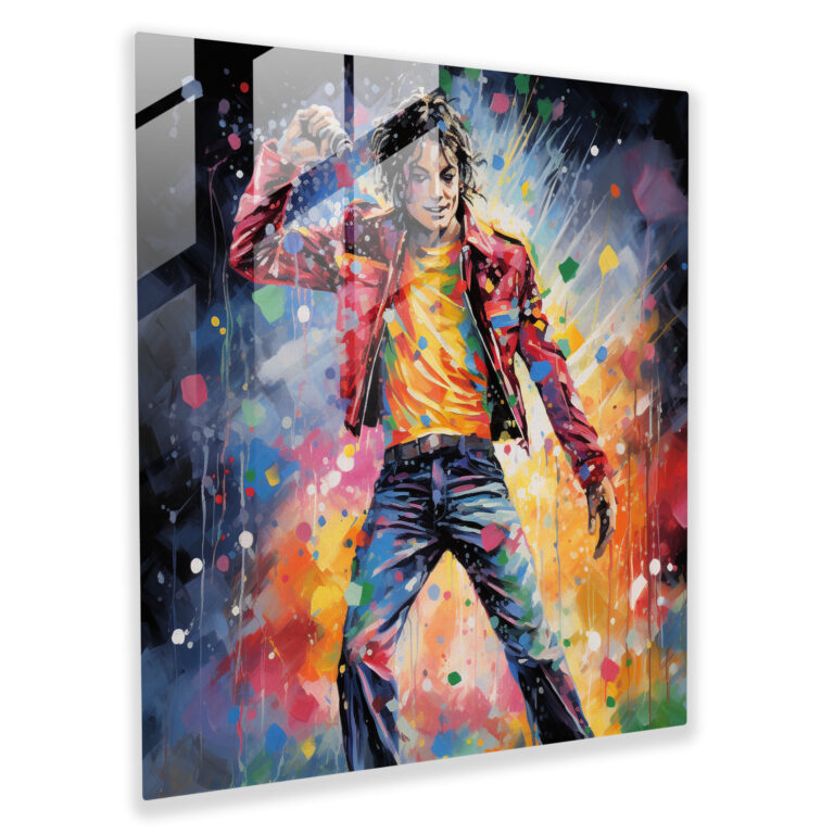 Michael Jackson Glass Print - Micheal Jackson, Glass Wall Art, Pop Art, Glass Print
