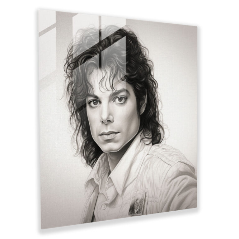 Michael Jackson Glass Print - Micheal Jackson, Glass Art, Modern Art, Musician