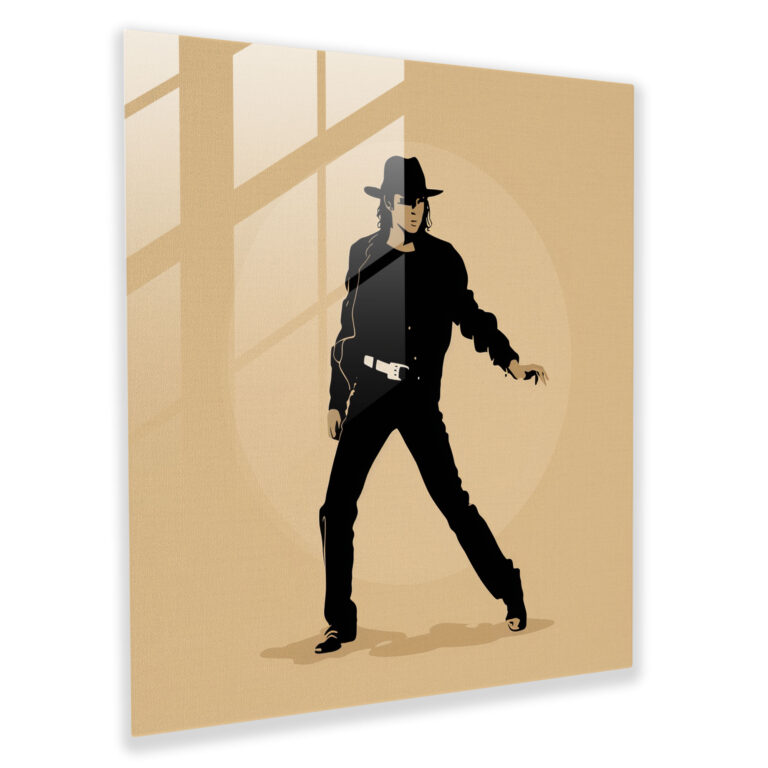 Michael Jackson Glass Print - Micheal Jackson, Iconic Pose, Glass Print, Glass Wall Art