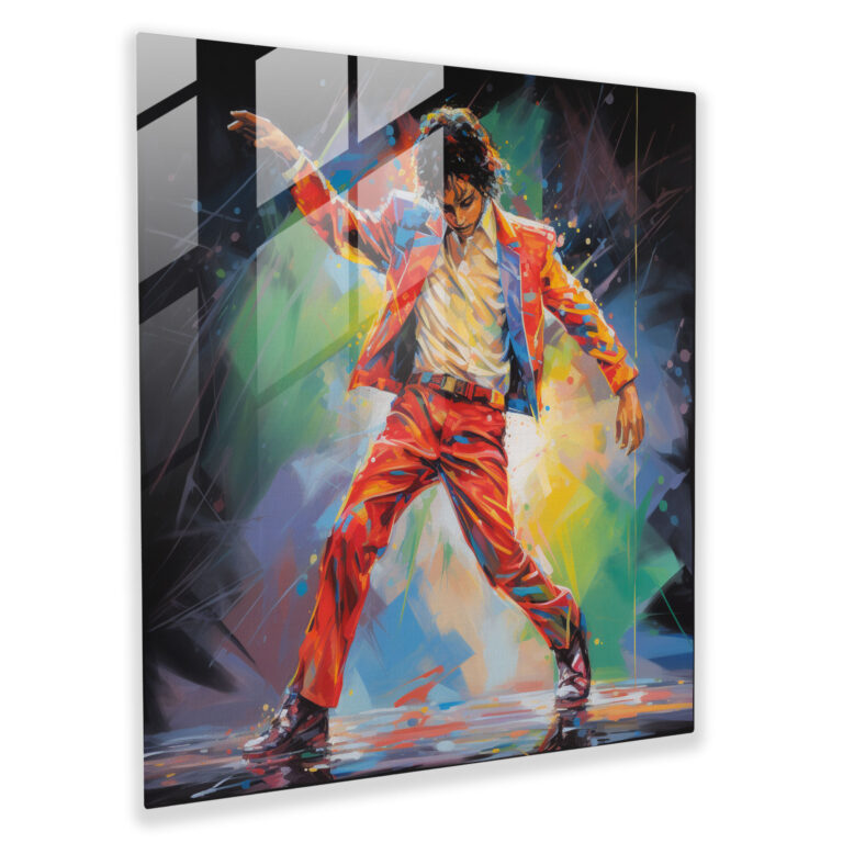 Impressionistic Michael Jackson Glass Print - Micheal Jackson, Glass Wall Art, Modern Art, Impressionistic