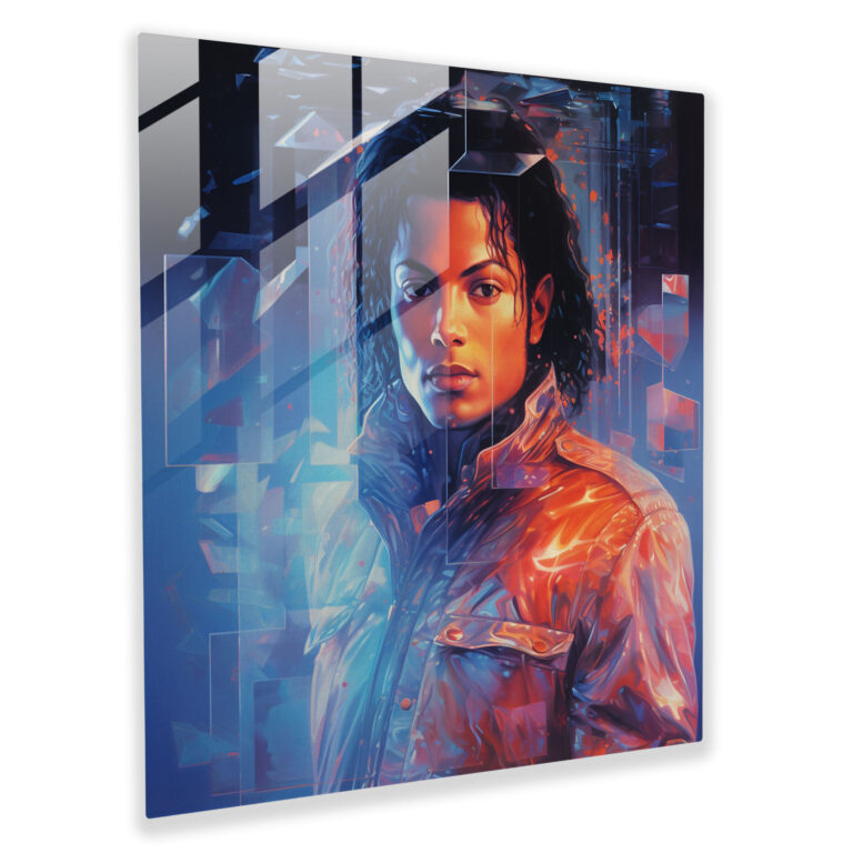 Futuristic Michael Jackson Glass Print - Micheal Jackson, Home Decoration, Glass Art, Modern Art