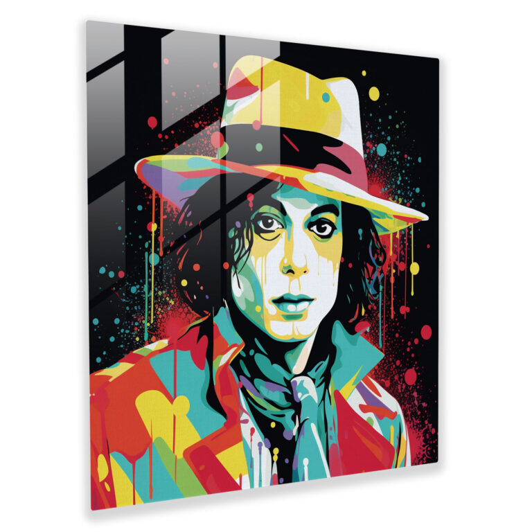 Michael Jackson Pop Art Glass Print - Micheal Jackson, Glass Wall Art, Pop Art, Glass Print