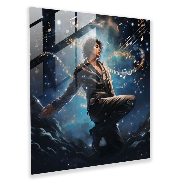 Michael Jackson Dream Glass Print - Micheal Jackson, Glass Art, Home Decoration, Surreal Art