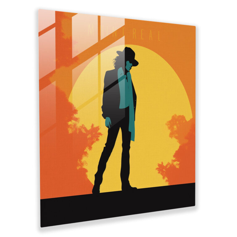 Michael Jackson Silhouette Glass Print - Micheal Jackson, Modern Art, Wall Decoration, Silhouette