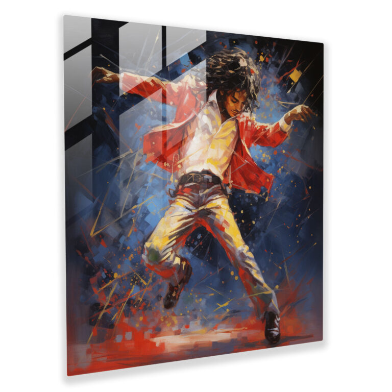 Michael Jackson Impression Glass Print - Micheal Jackson, Glass Wall Art, Glass Art, Dance Steps