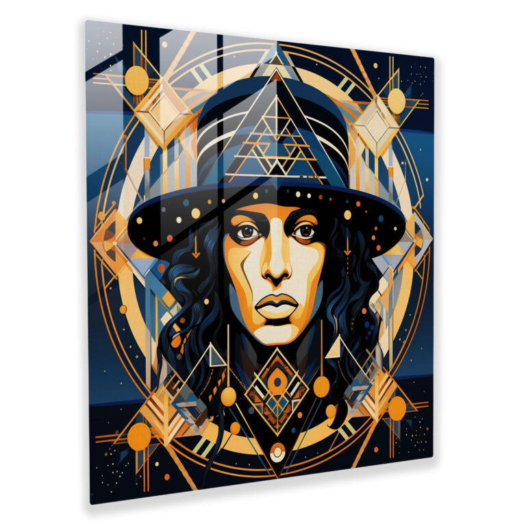 Michael Jackson Glass Print - Geometric Abstract Fusion - Micheal Jackson, Glass Print, Intricate Shapes, Michael Jackson