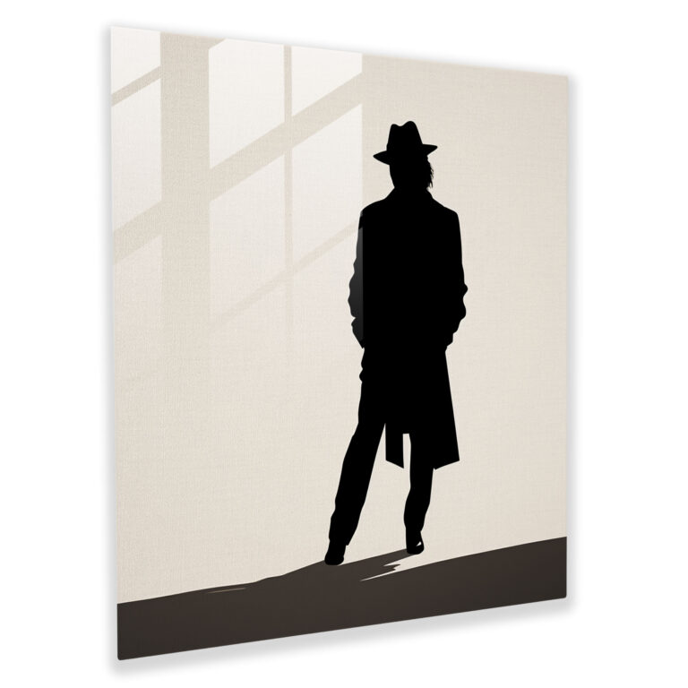 Michael Jackson Minimalist Glass Print - Micheal Jackson, Sleek, Iconic Silhouette, Glass Print