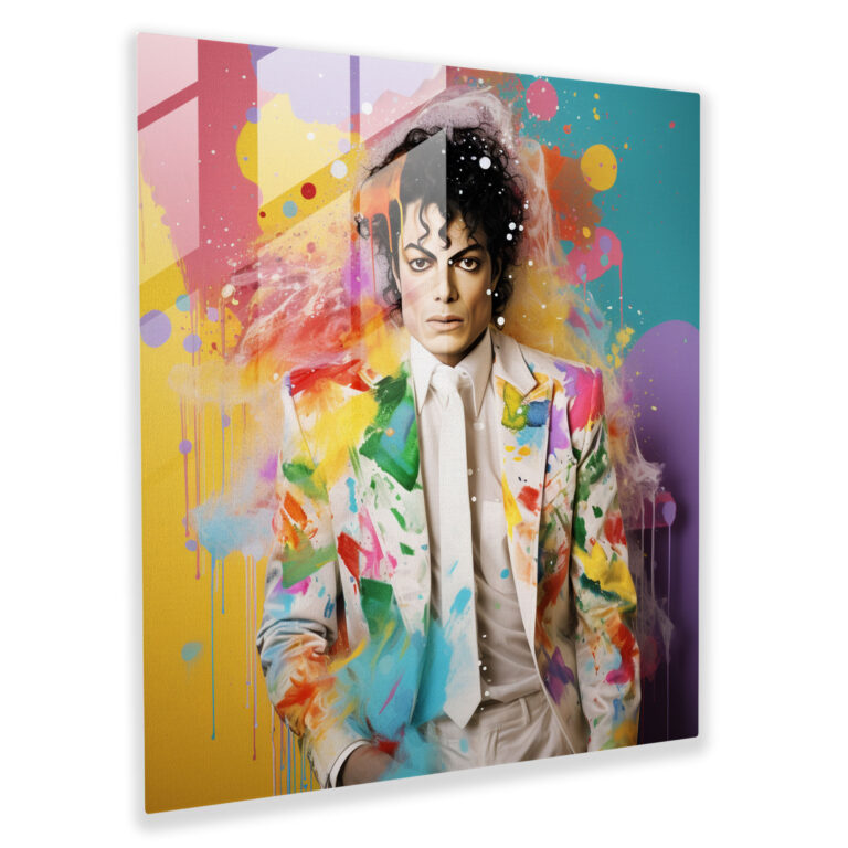 Modern Twist Michael Jackson Glass Print - Micheal Jackson, Wall Decoration, Glass Print, Modern Art