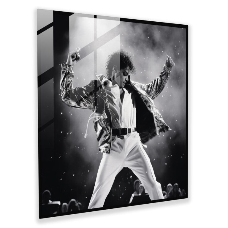 Micheal Jackson Live Performance Glass Print - Micheal Jackson, Glass Print, Wall Decoration, Glass Art