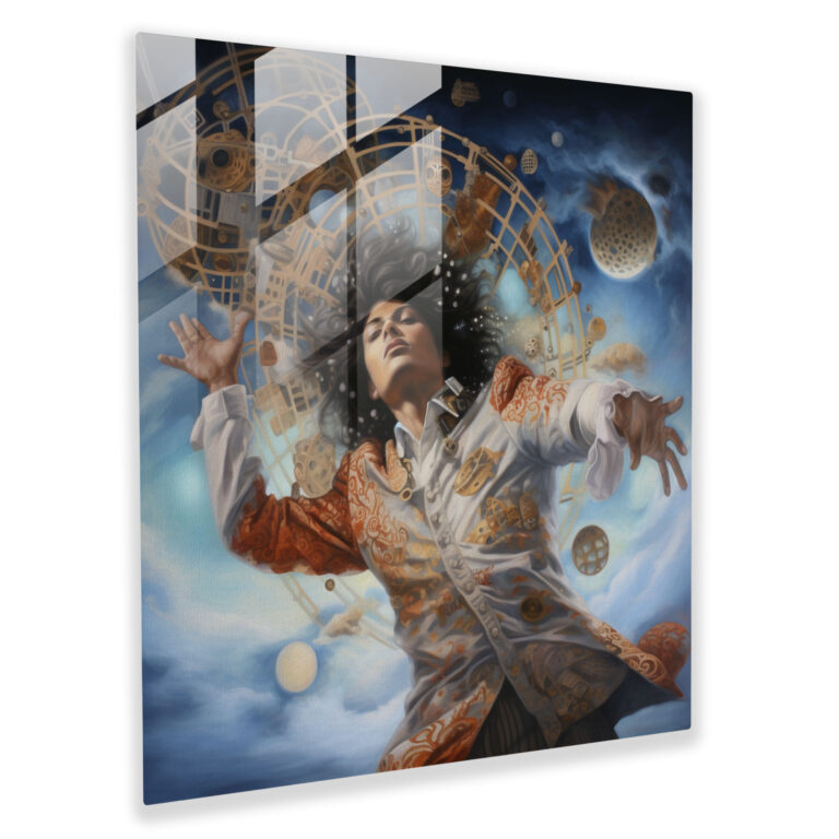Micheal Jackson Surreal Glass Print - Micheal Jackson, Micheal Jackson, Modern Art, Floating