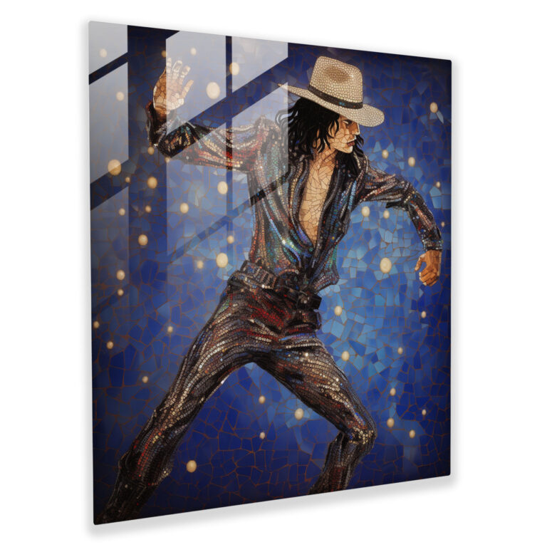 Micheal Jackson Moonwalk Glass Art Mosaic - Micheal Jackson, Micheal Jackson, Glass Print, Home Decoration