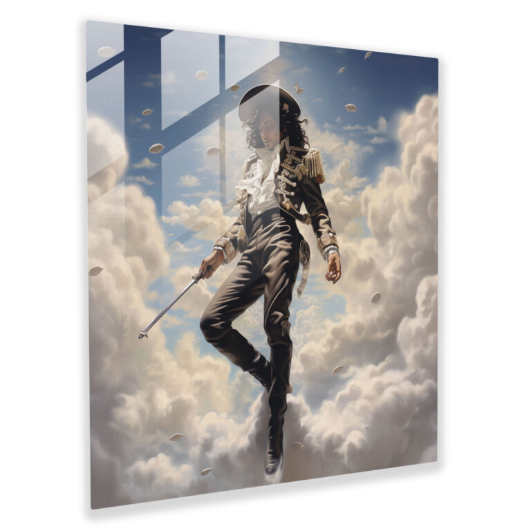 Michael Jackson Glass Print - Micheal Jackson, Home Decoration, Glass Wall Art, Whimsical Depiction