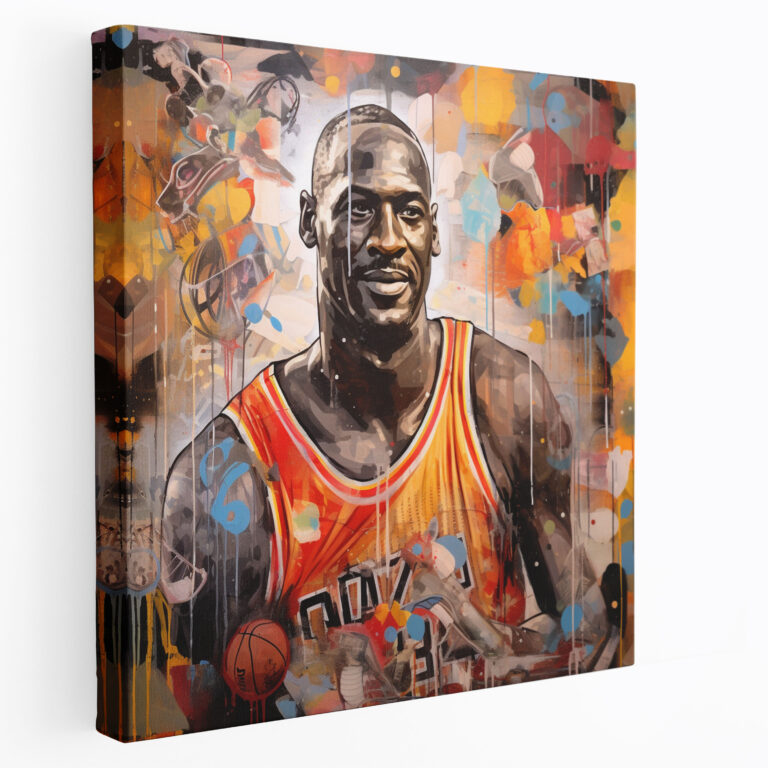 Michael Jordan Canvas Print - Micheal Jordan, Canvas Print, Textured Composition, Mixed Media Artwork