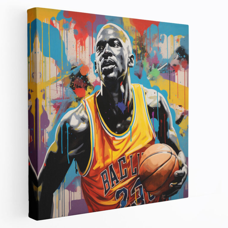 Michael Jordan Wall Art - Micheal Jordan, Canvas Print, Home Decoration, Iconic Image