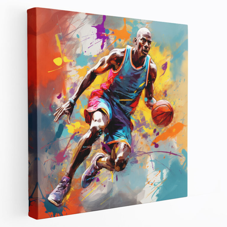 Michael Jordan Wall Art - Micheal Jordan, Energetic Brushstrokes, Basketball Career, Bold Colors