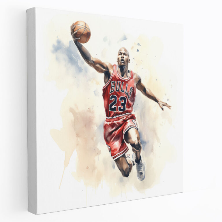 Michael Jordan Canvas Print - Micheal Jordan, Wall Decoration, Michael Jordan, Dreamy Colors