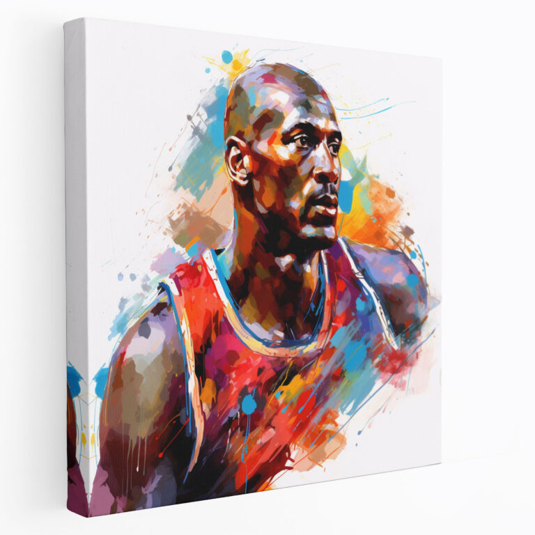 Michael Jordan Canvas Print - Legendary Abstract - Micheal Jordan, Canvas Wall Art, Legendary, Wall Decoration