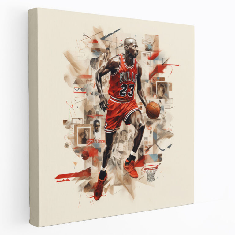 Michael Jordan Canvas Print - Iconic Moves Collage - Micheal Jordan, Sports, Canvas Wall Art, Wall Decoration