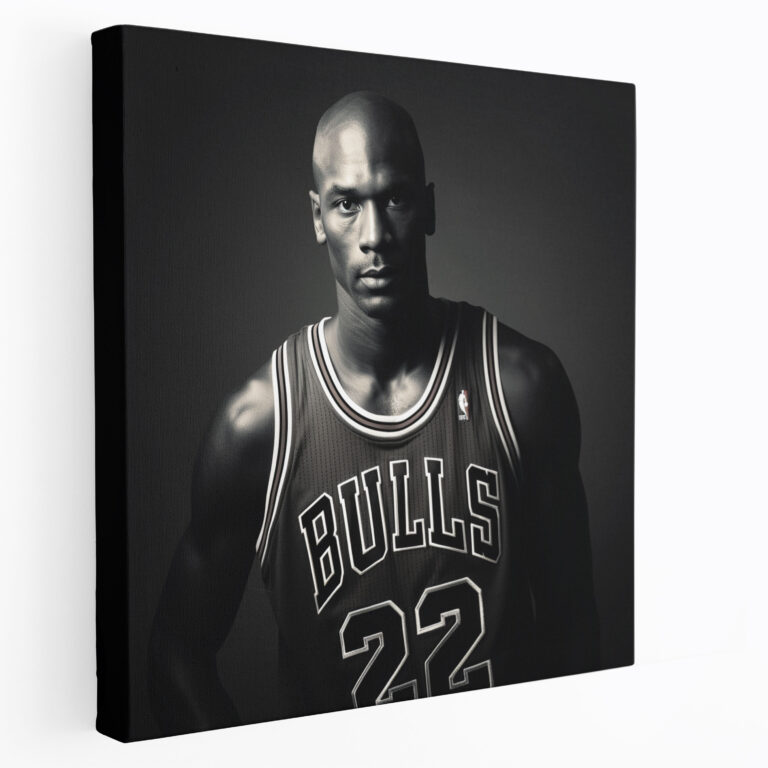 Michael Jordan Wall Decoration - Micheal Jordan, Black And White, Canvas Print, Home Decoration