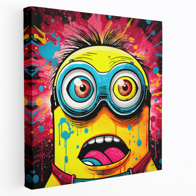 Minions Pop Art Canvas Print - Minions, Minions, Comic Book Style, Home Decoration