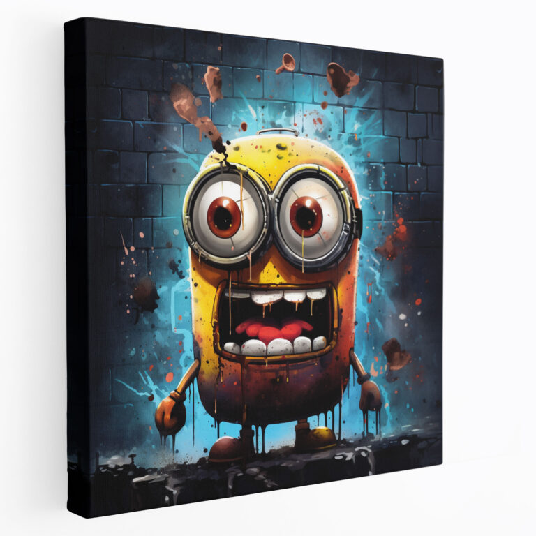Graffiti Minion Canvas Print - Minions, Canvas, Wall Decoration, Minion Graffiti
