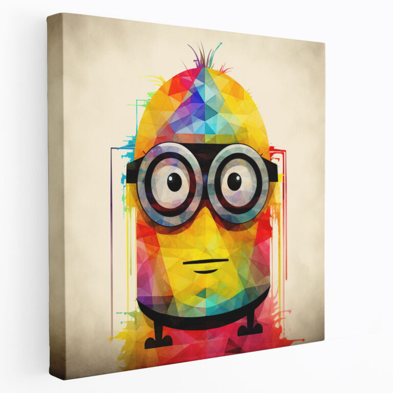 Abstract Minion Silhouette Canvas Print - Minions, Wall Art, Minions, Canvas