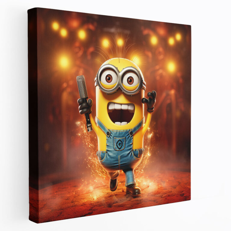 3D Minion Action Canvas Print - Minions, Wall Art, Canvas Print, Action Pose