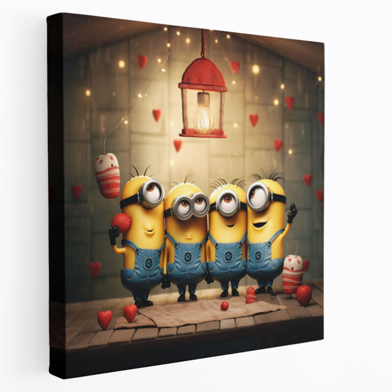 Minions Love Wall Art - Minions, Heartwarming, Friendship, Canvas