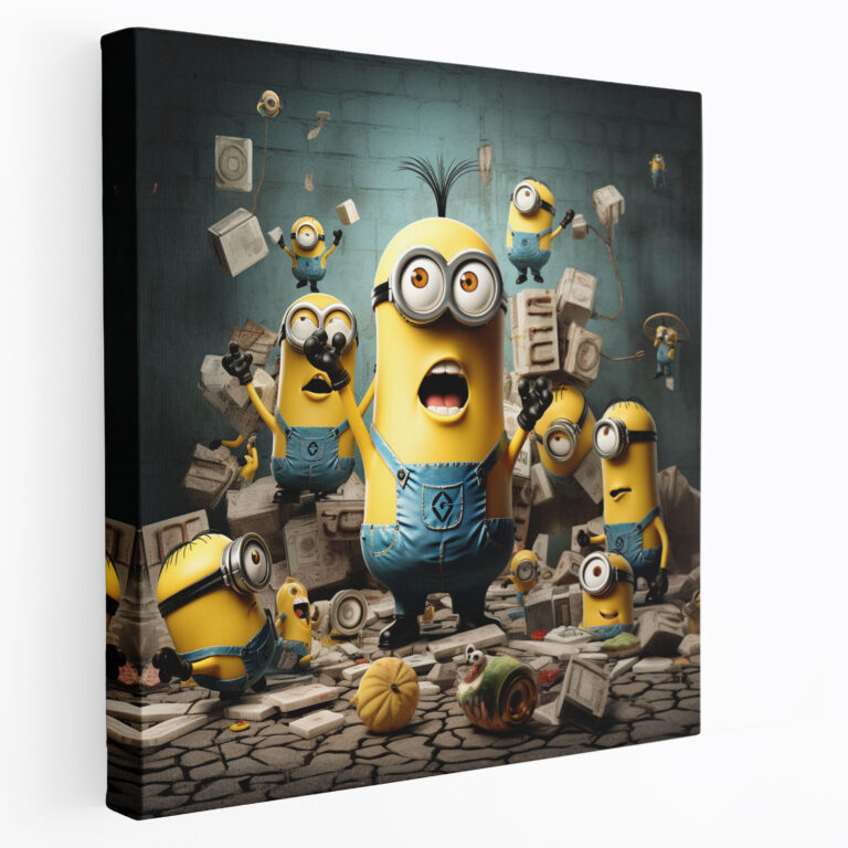 Minions Canvas Print - Minions, Wall Decoration, Dynamic Composition, Home Decoration