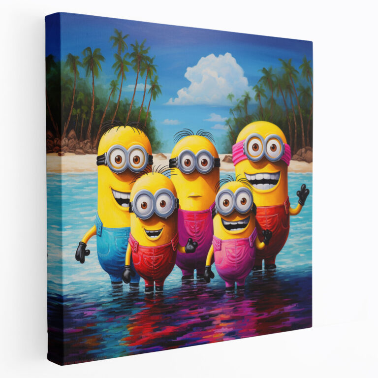 Minions Canvas Print - Fun Beach Party - Minions, Canvas Print, Beach, Home Decoration