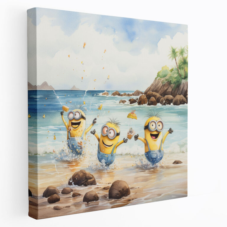 Minions Wall Art - Watercolor Painting Canvas Print - Minions, Minions, Wall Decoration, Watercolor Painting